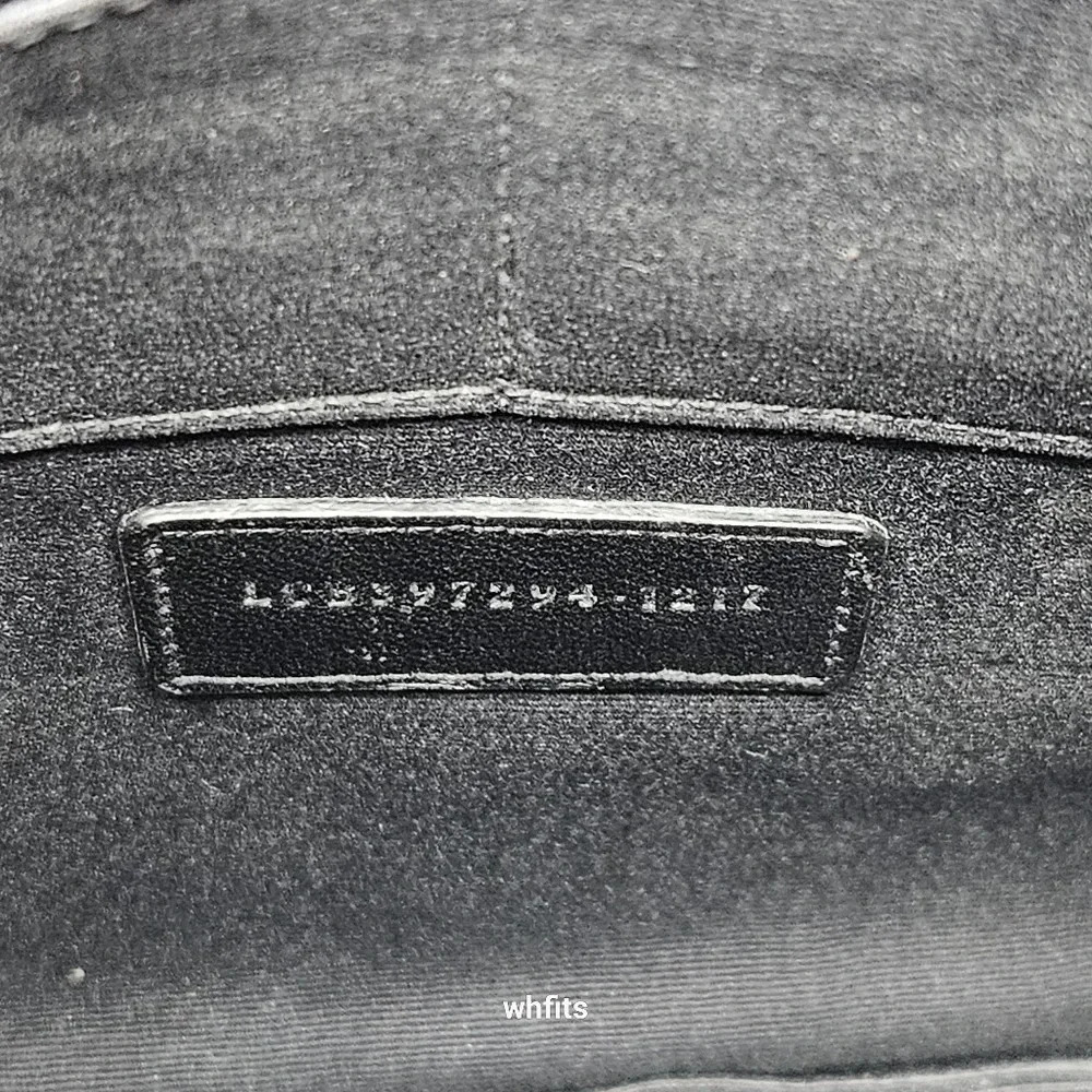 Yves Saint Laurent Black Leather Zipper Portfolio Clutch - Picture 4 of 12